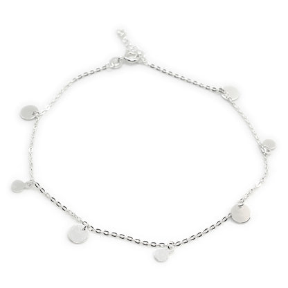 Sterling Silver Boho Style Anklet Bracelet