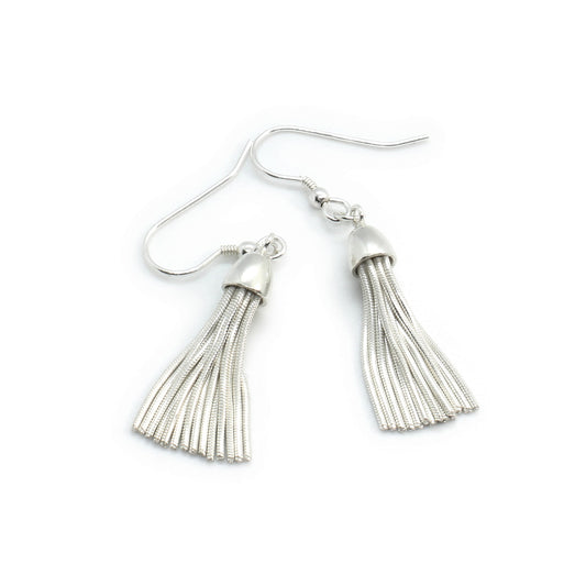 Snakechain Tassel Sterling Silver earrings