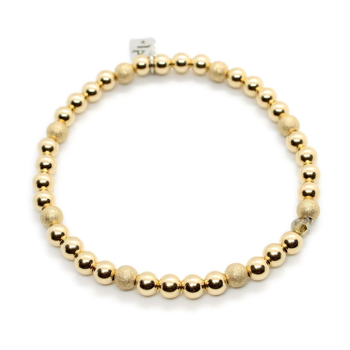 Two Tone Gold Bracelet with Frosted Sparkle Finish