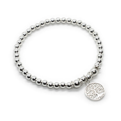 Tree of Life Sterling Silver Stacking Bracelet | Handmade & Elegant