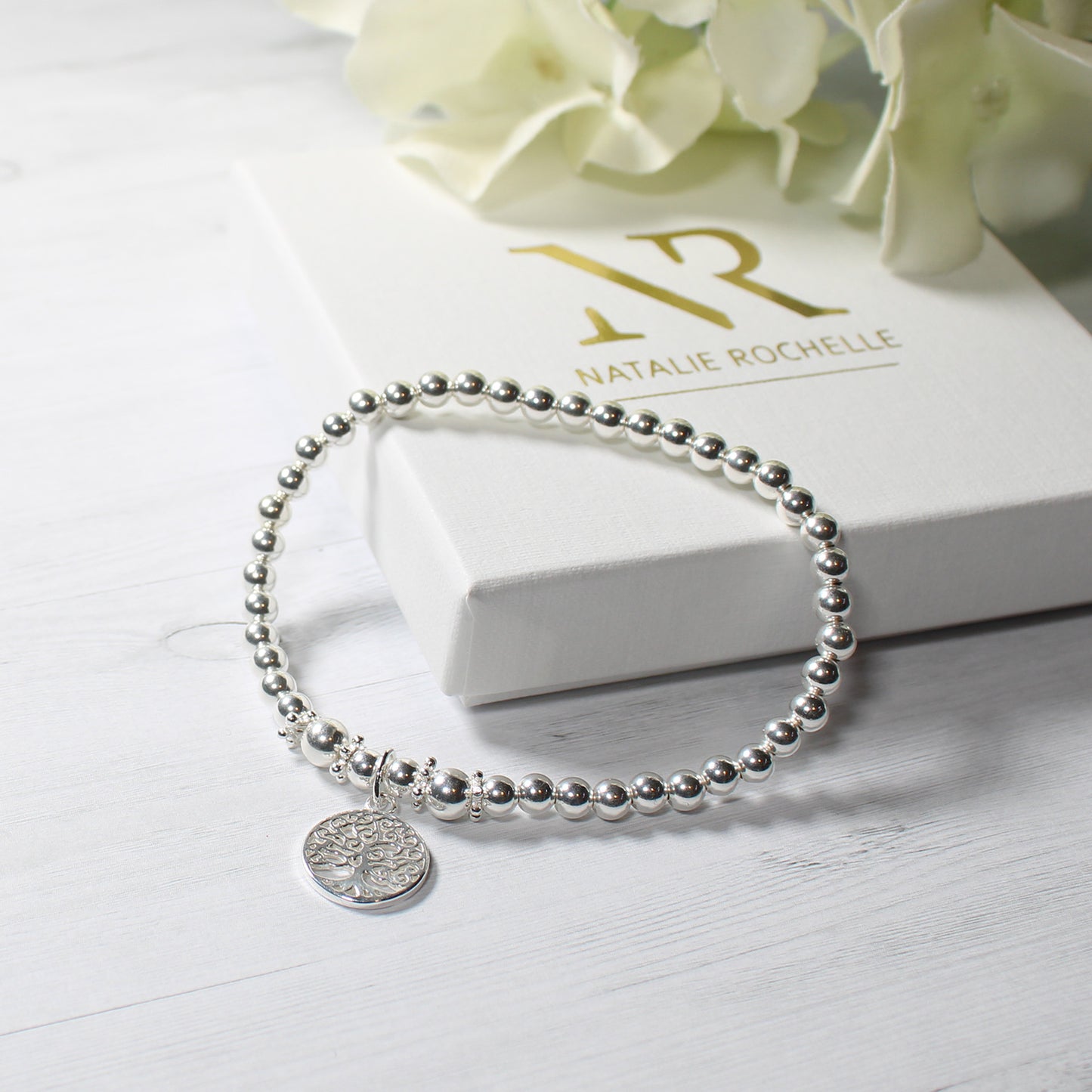 Tree of Life Sterling Silver Stacking Bracelet | Handmade & Elegant