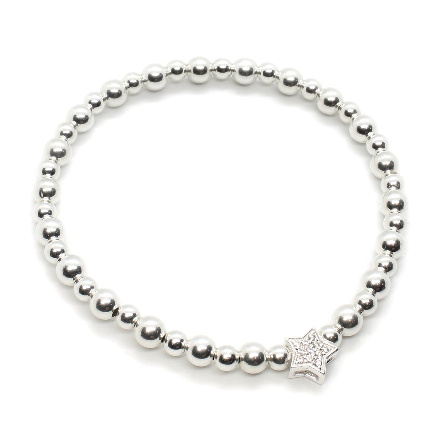 Sterling Silver Crystal Star Bracelet