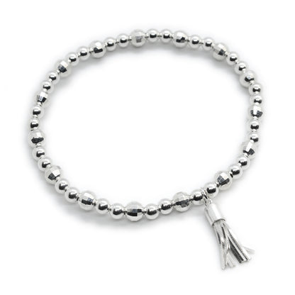 Sterling Silver Tassel Stacking Bracelet