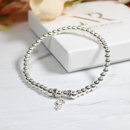 female/venus symbol Sterling Silver Stacking Bracelet