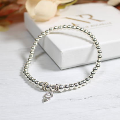 male symbol Sterling Silver Stacking Bracelet